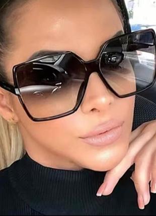 Стильные крупные квадратные солнцезащитные очки🕶😍
