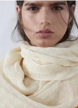 Великий натуральний шарф zara актуальні колекції