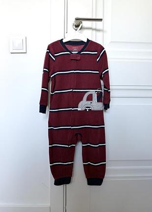 Чоловічок, флісовий комбінезон, костюм carters 24 м на замку