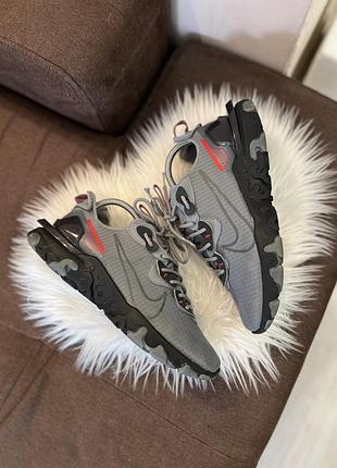 Nike react vision кросівки сірі з червоним, розмір 41