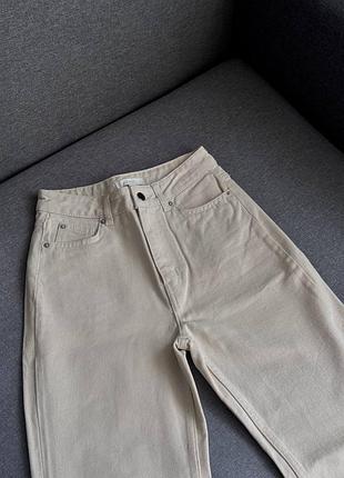 Молочні джинси wide leg  h&m