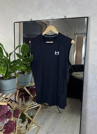 Компресійна спортивна майка under armour heatgear чорна