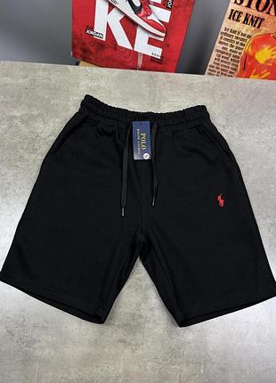 Трикотажні шорти polo ralph lauren чоловічі чорні шорти поло ральф лорен спортивні чоловічі літні xl