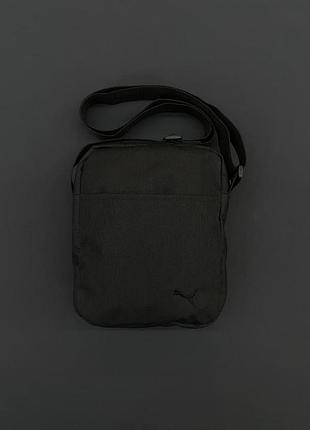 Борсетка черная puma с черным лого