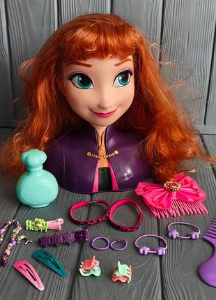 Игровой набор голова, манекен для причесок принцесса анна дисней princess