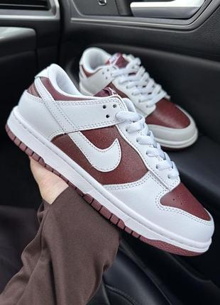 Кросівки nike sb dunk white bordo