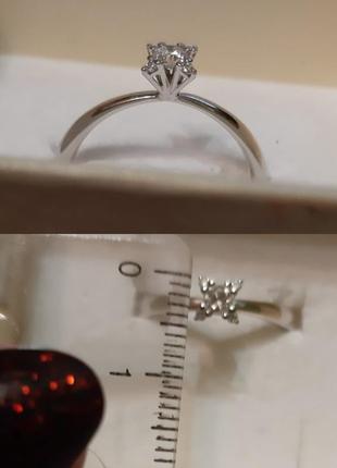 Шикарное кольцо с бриллиантом 750 италия2 фото