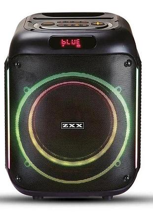 Портативна акустика zxx-5502, 800 вт, 8", bluetooth, tws, usb, fm, караоке