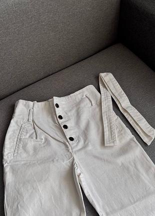 Білі прямі джинси h&m