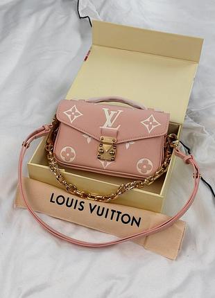 Louis vuitton pochette metis east west pink / white 21x13