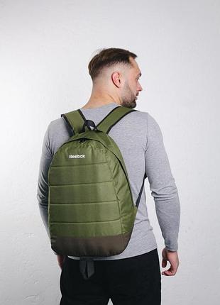 Рюкзак матрас хаки reebok (дно хаки, лого белое)