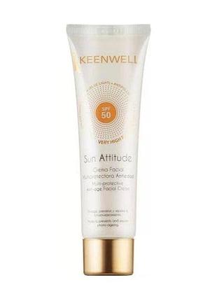 Мультизахисний антивіковий крем для обличчя spf50