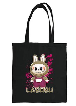 Сумка шопер лабубу labubu (sh00036) черный