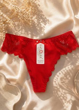 Жіночі мереживні трусики-стрінги la volle elegant lace