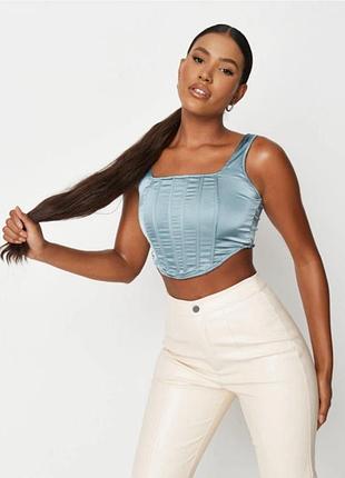 Сатиновый топ корсет missguided
