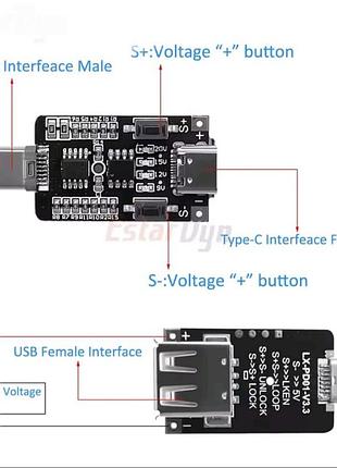 Pd тригер 100 вт, 5а 5, 9, 12, 15, 20v для управління qc2.0,3.0 блоком живлення 100 w 3