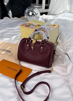 Louis vuitton speedy bandouliete 20 bordo leather 20x14