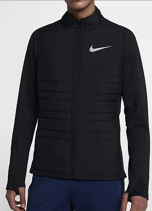 Чоловіча утеплена бігова спортивна куртка nike running filled essential jacket - l
