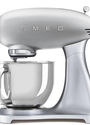 Миксер планетарный smeg (smf02sveu) retro style 50's - серебристый