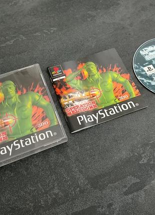 Диск army men operation meltdown (playstation one)