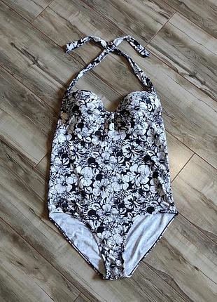 Целый купальник ocean pacific в цветочный принт, размер 18 (xxl/3xl)