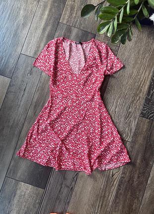 Сукня коротка стильна червона zara next h&m cropp