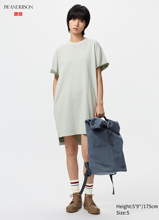 Сукня-футболка оверсайз кольоровий блок uniqlo jw anderson