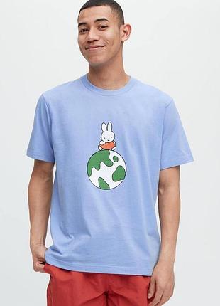 Футболка uniqlo unisex peace for all miffy favorite things short sleeve t-shirt