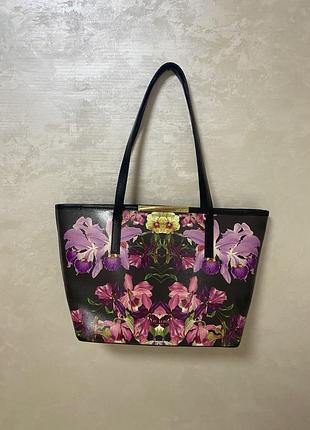 Сумка тоут з натуральної шкіри ted baker
