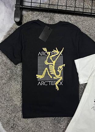 Футболка arc'teryx чоловіча чорна футболка арктерікс чоловіча літня повсякденна