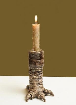 🕯️ керамический подсвечник «курица лапа» – мистический акцент в вашем интерьере