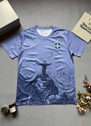 Футболка nike brazil блакитна m