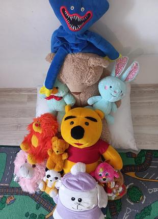 Игрушки мягкие б/у, набор 3