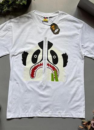 Bape panda футболка белая