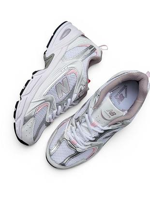 Жіночі кросівки new balance 530 білі з рожевим