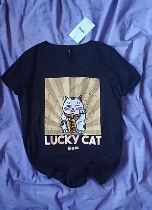 Футболка бавовняна lucky cat😺😺😺