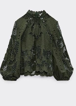 Топ -блуза кружевна zara xs