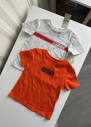 Набір нових футболок для хлопчика 6-9 місяці river island