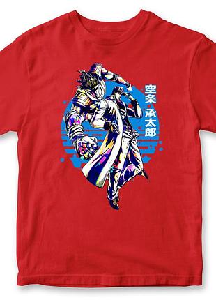 Футболка аніме "jojo" джоджо 2 червоний, xl