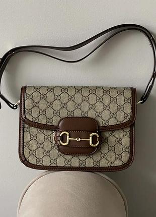 Черная женская сумочка из кожи gucci из канвой кожаная сумка через плечо для женщины от гуччи 24х18х7 см