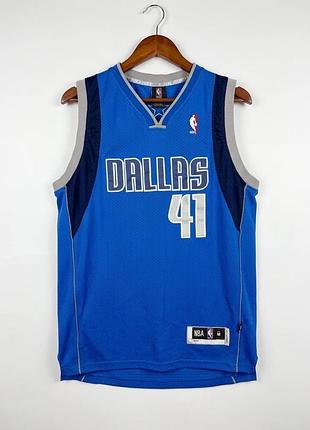 Вінтажна баскетбольна джерсі майка dallas mavericks - dirk nowitzki #41 nba m