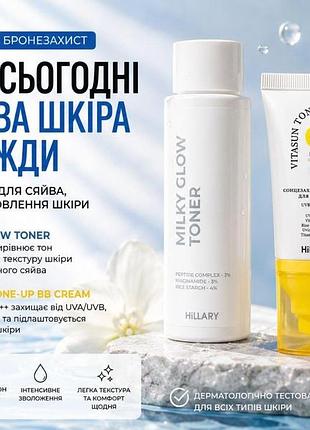 Набор для ровного тона и ежедневной защиты hillary spf30+ ivory