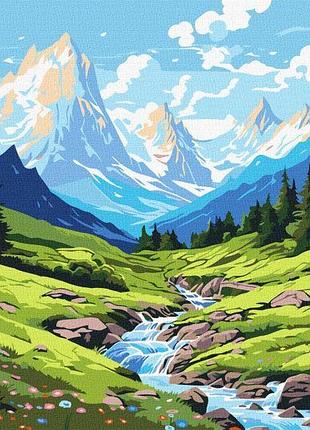 Картина за номерами - літо в горах ©art_selena_ua идейка 40х50 см (kho2892)