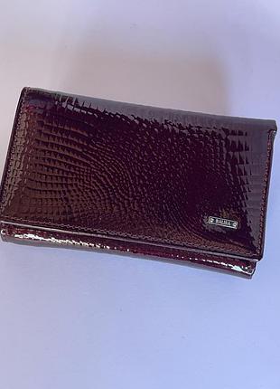 Шкіряний жіночий гаманець, новий, бордовий