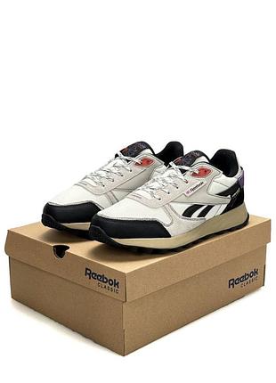 Чоловічі кросівки reebok classic leather winterized grey white black