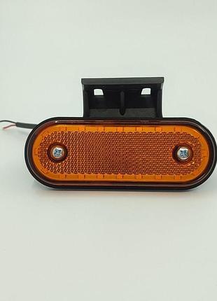 Ліхтар гірлянди жовтий овальний на 20 діодів led з брекетом
