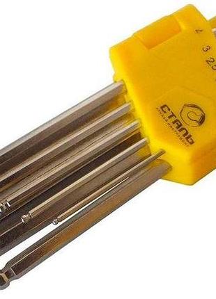Набір ключів шестигранних+шар довгі 1,5-10мм 9 предметів