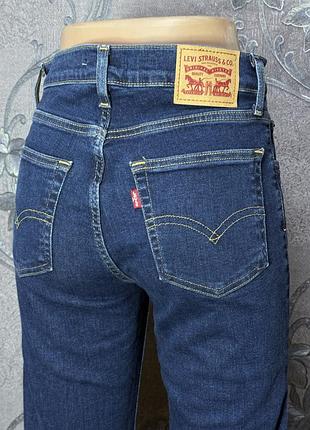 Джинсы levi's 724 high rise straight 42 размера (w28 l32) женские синие original оригинал модель парканец 2025 года