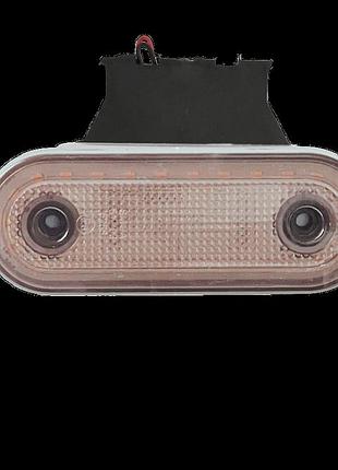 Ліхтар габарит боковий білий з кронштейном led 24diod 12-24 v