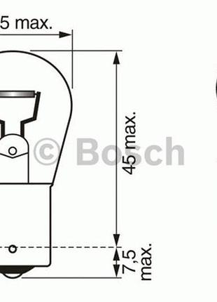 Лампа освітлення 24v py21w bau15s (оранжева)